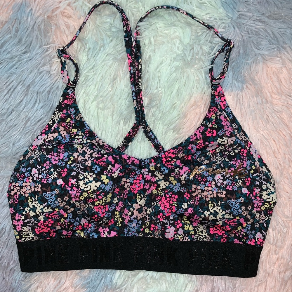 🌸PINK Victoria’s Secret Floral Sports Bra